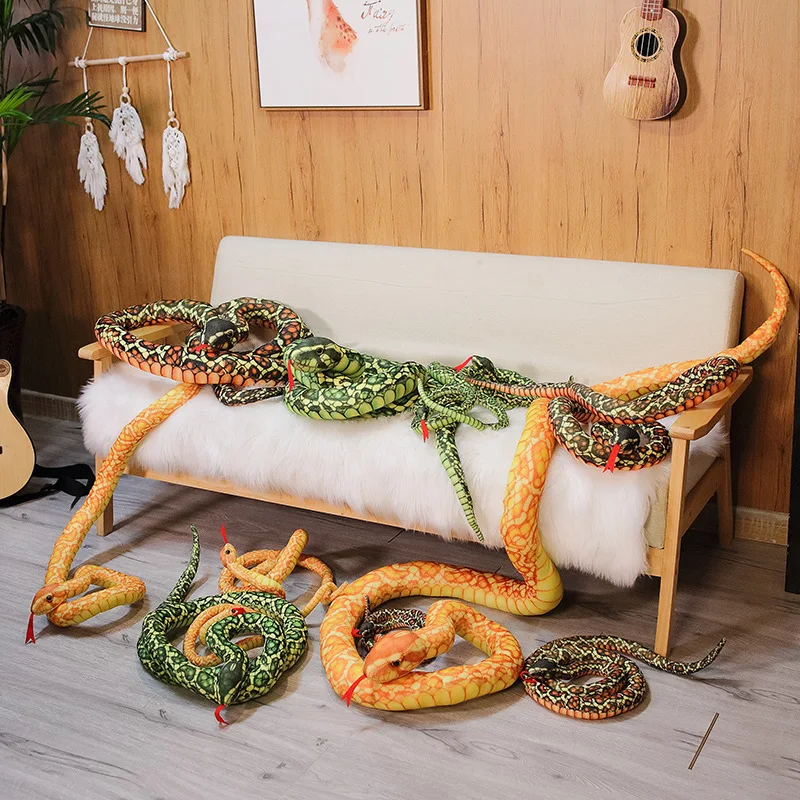 Serpiente de peluche gigante infantil, felpa suave para regalo - imagen 4