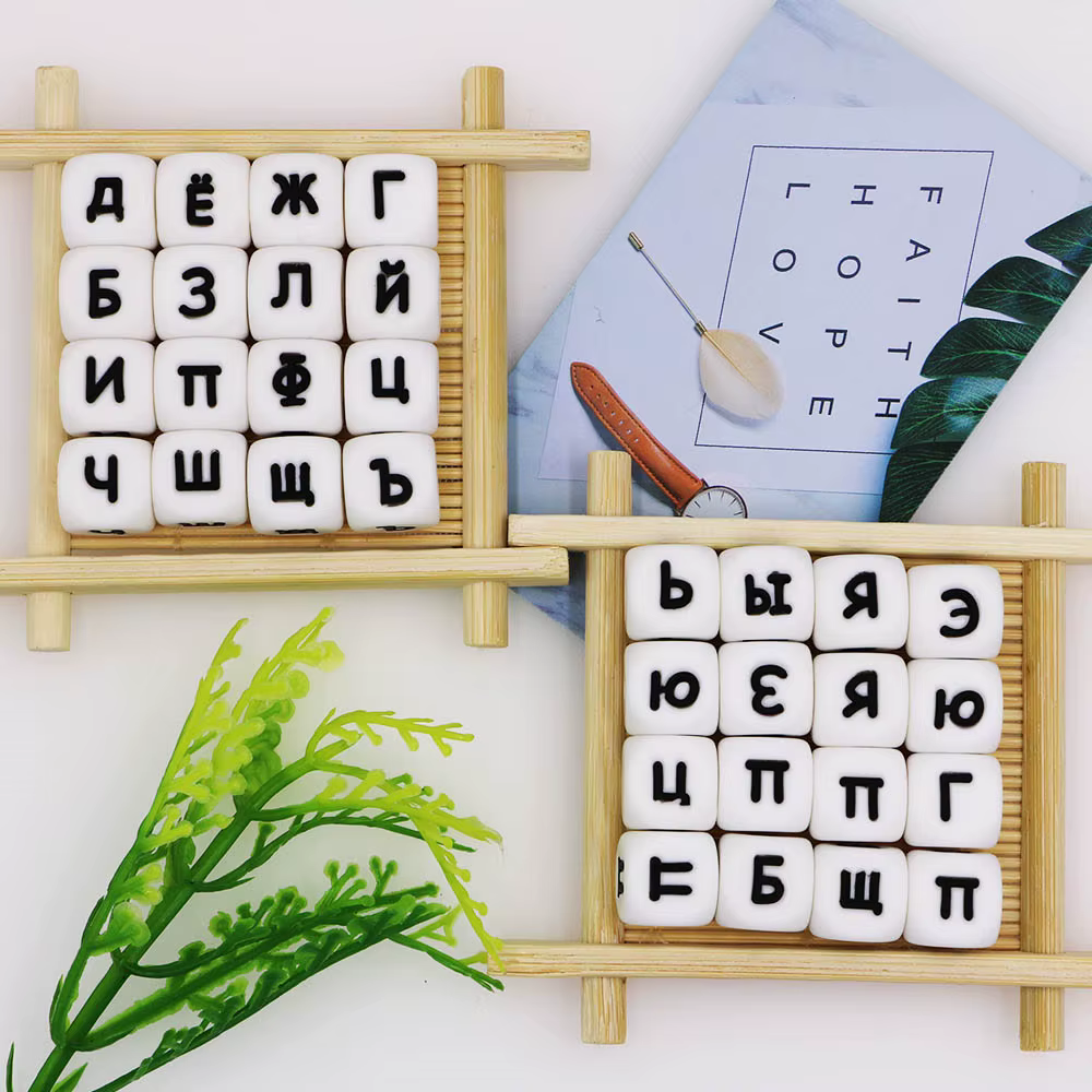 Kovict cuentas de letras de silicona para collar DIY - imagen 2