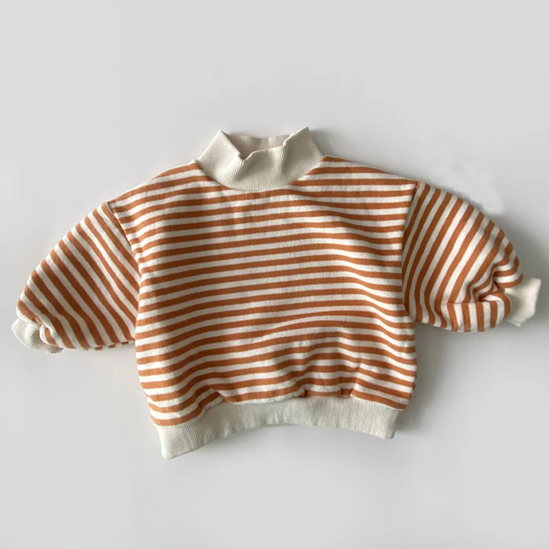 Jersey de invierno acolchado a rayas para bebé, cálido - imagen 4