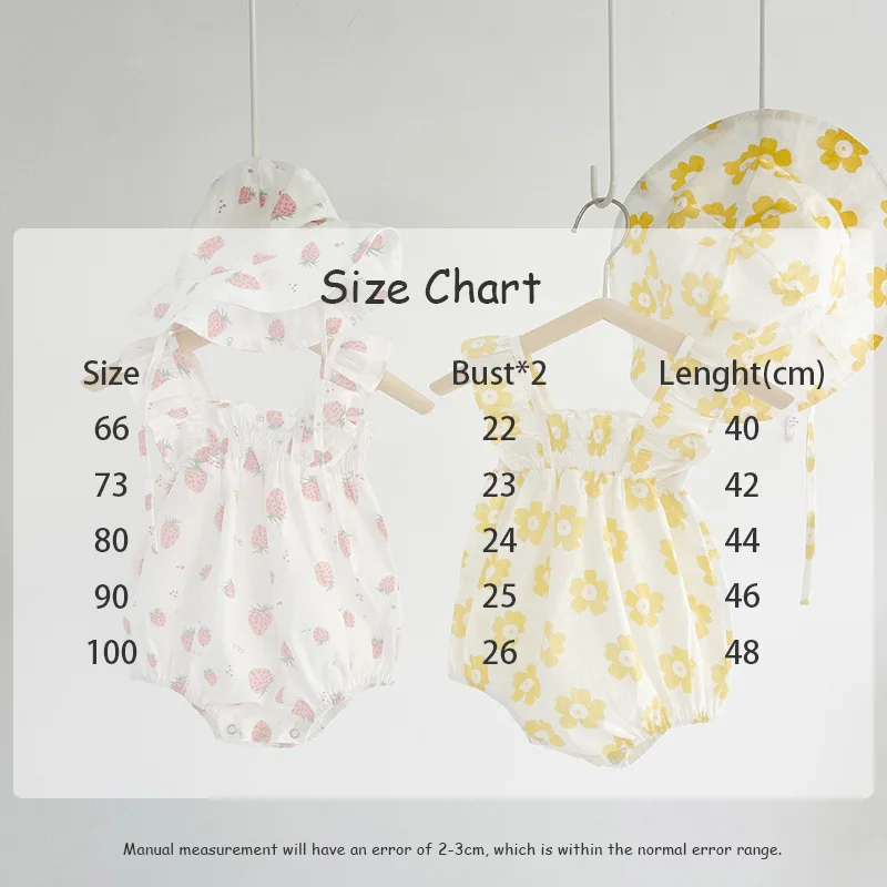 Mono floral de verano con sombrero para bebé niña