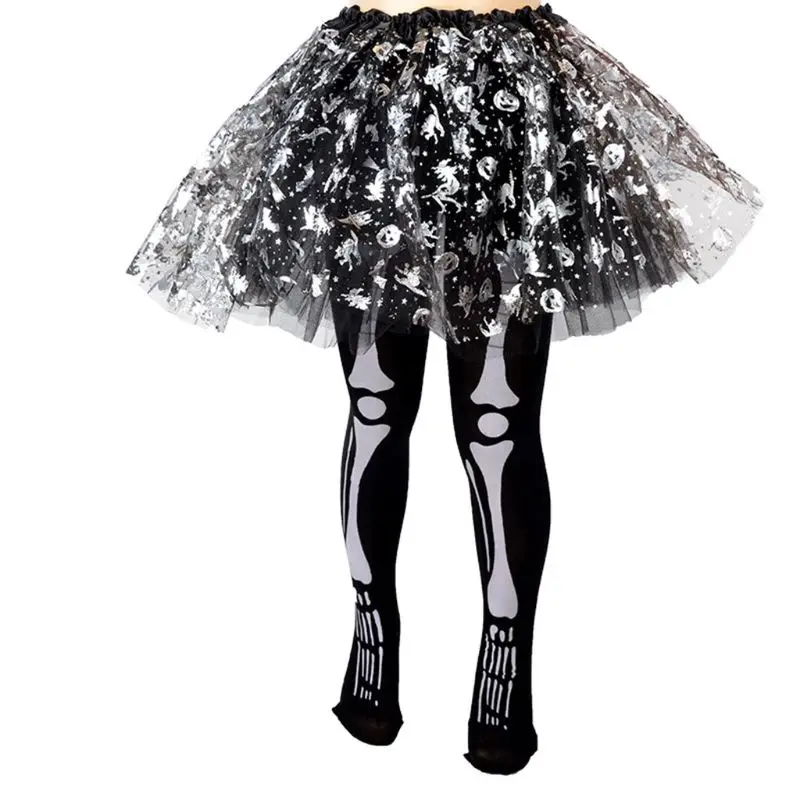 Medias largas de Halloween con telaraña para niños y niñas - imagen 2