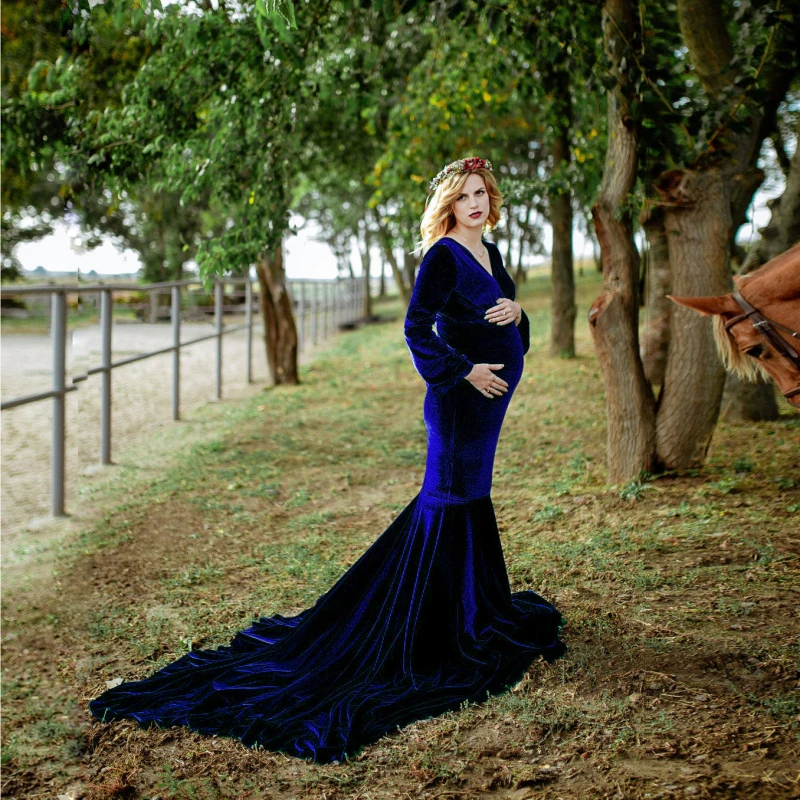 Vestido de maternidad elegante estilo maxi