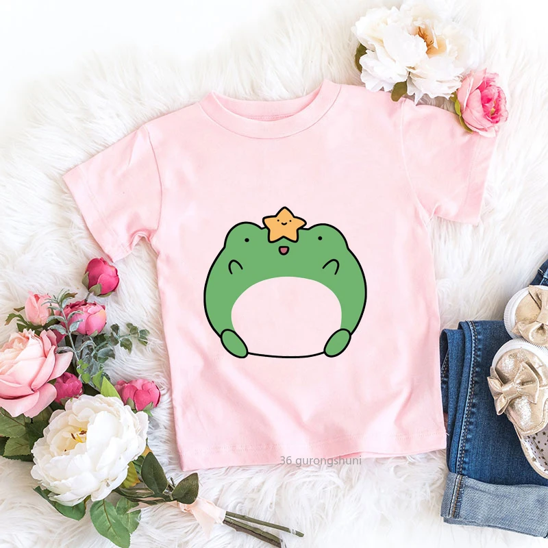 Camiseta rosa con estampado de rana y fruta para bebé - imagen 3