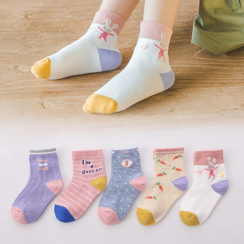 Calcetines de bebé de dibujos animados en pack de 5