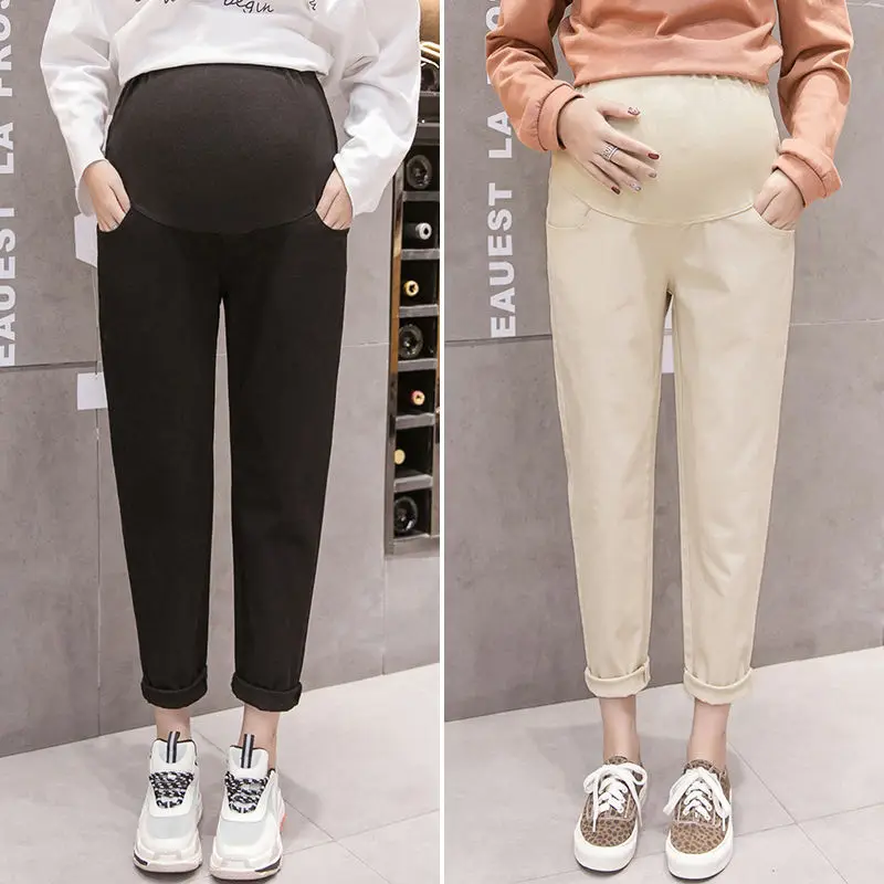 Pantalones harén premamá de algodón para embarazadas - imagen 4