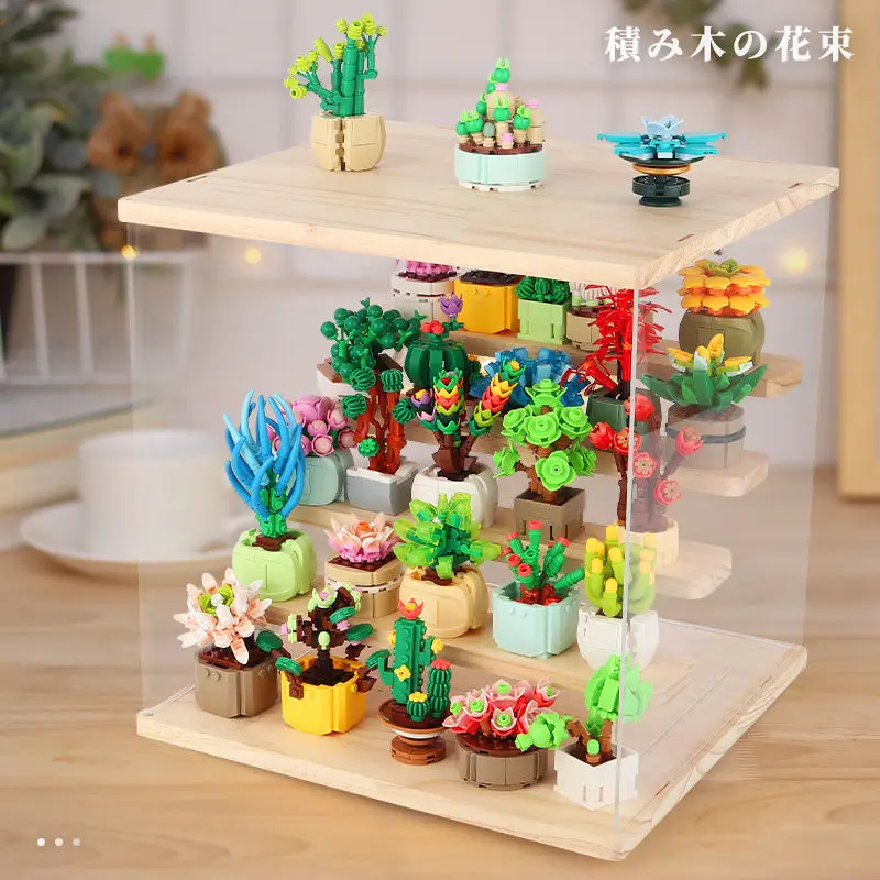 Juego de bloques de construcción con plantas suculentas – regalo infantil - imagen 2