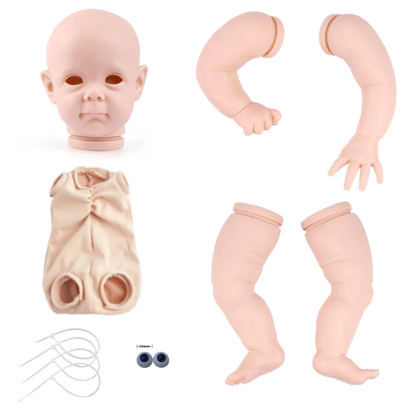 Kit bebé Reborn Maggi – Vinilo suave sin pintar piezas blancas niña