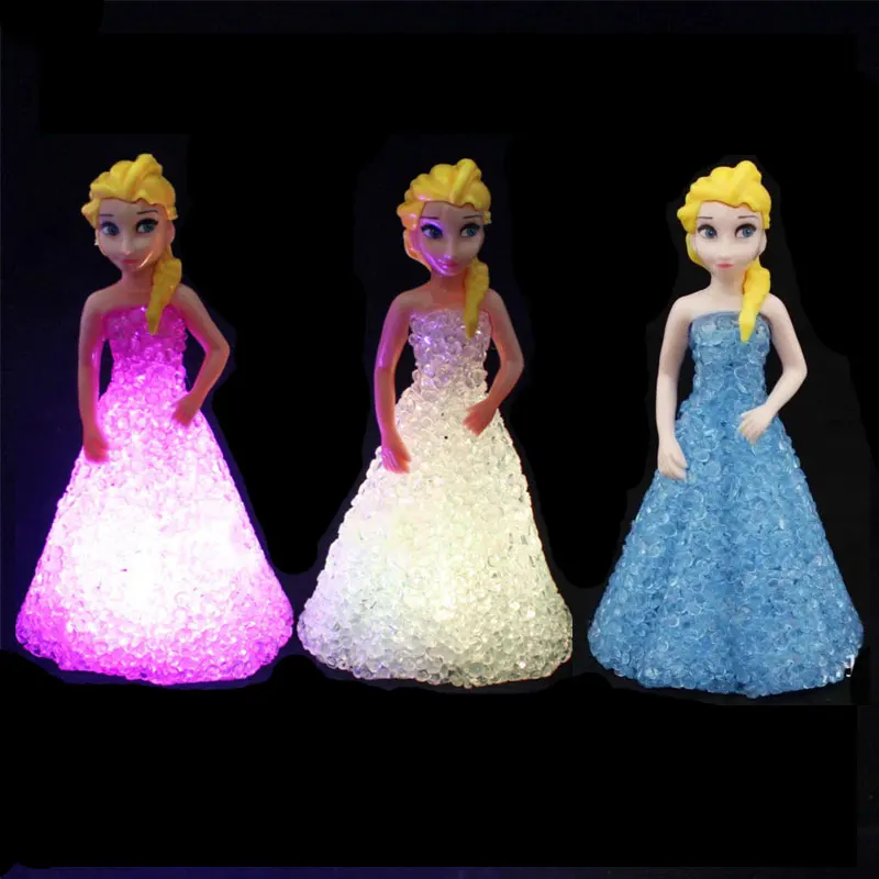 Lámpara de luz nocturna LED Frozen Elsa y Anna gradiente para niñas - imagen 3
