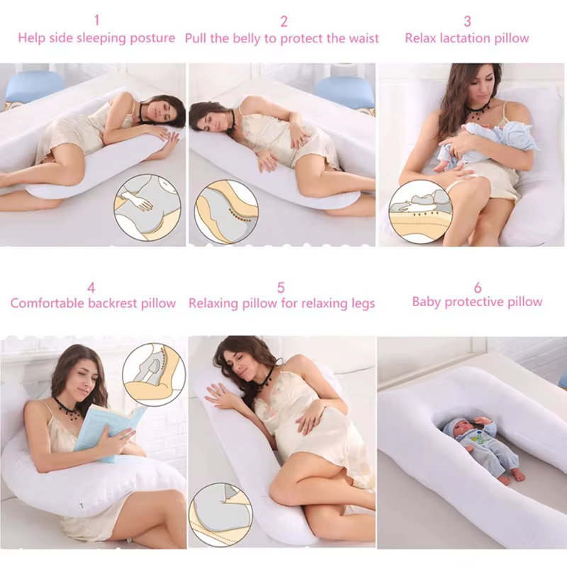 PANGDUBE Almohada de embarazo 130x70 cm para dormir y lactancia - imagen 4