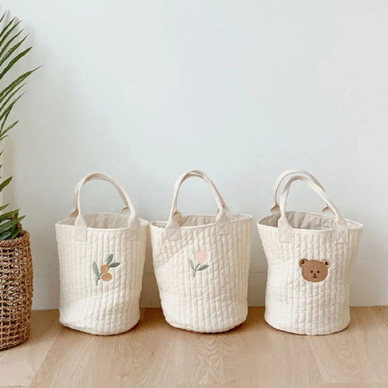 Botique Bolsa Portapañales Algodón Bordado Oso - imagen 2
