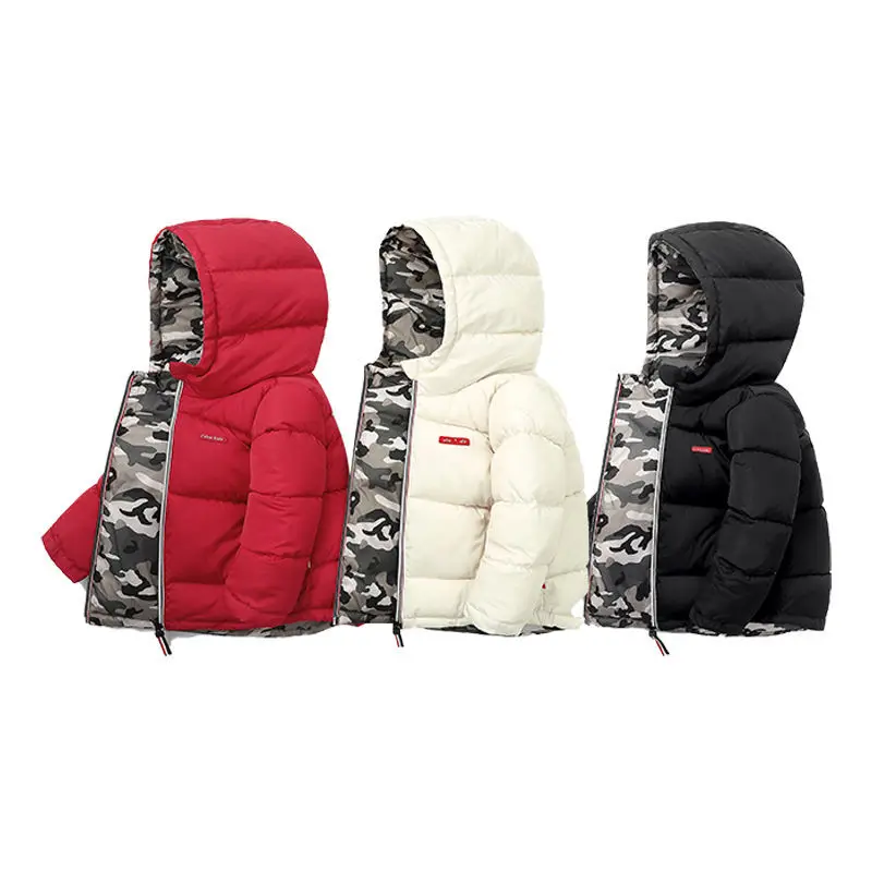 Chaqueta con capucha infantil cálida y cremallera para otoño