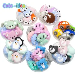 Cute-idea Mordedor de silicona para bebé con portachupete
