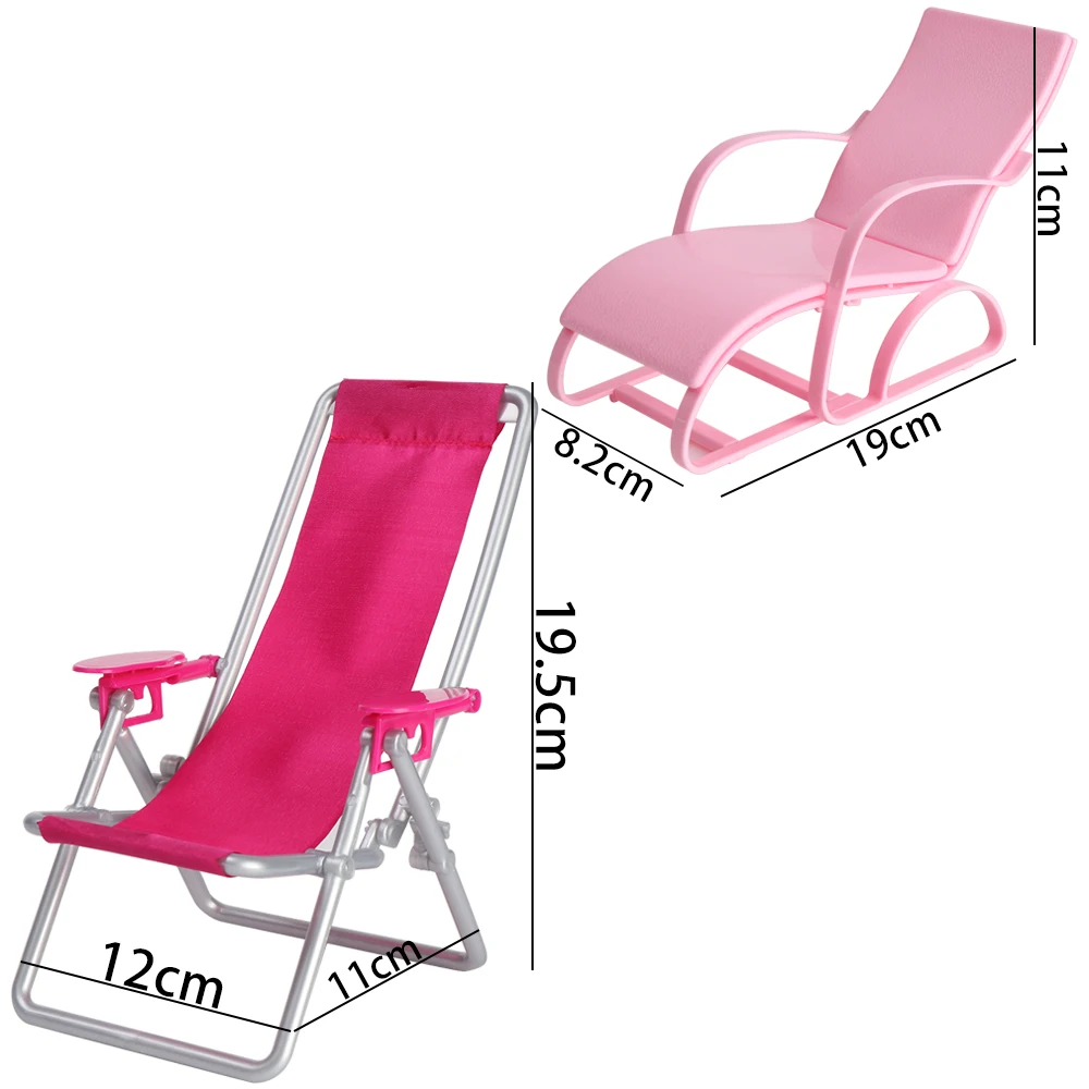 Silla de muñecas plegable, juguete plástico para playa - imagen 2