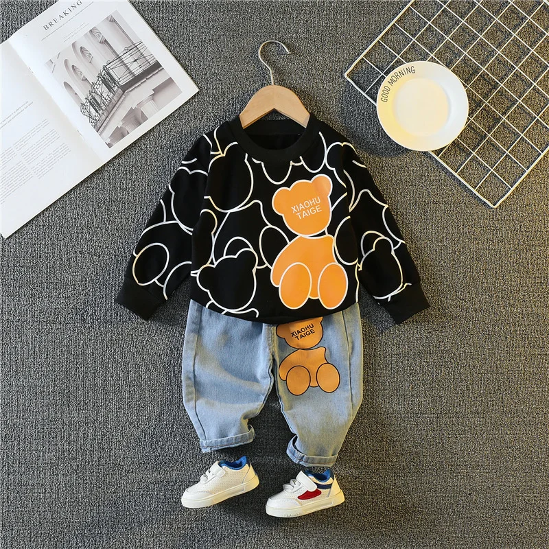 Conjunto chándal infantil primavera otoño - camiseta dibujos y pantalón - imagen 4