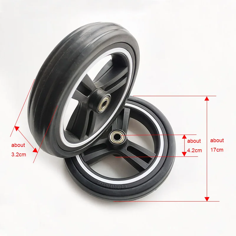 Ruedas universales para cochecito de bebé – Neumáticos resistentes 6-12 pulgadas - imagen 3