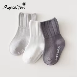 Calcetines antideslizantes de algodón suave para bebés