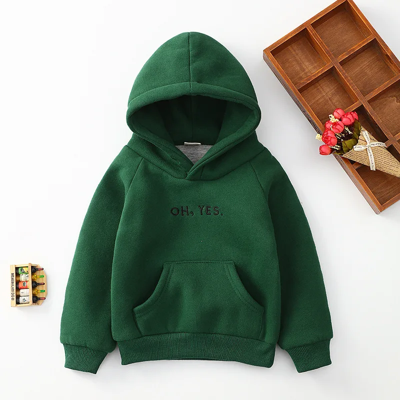 Sudaderas con capucha color caramelo para niños – manga larga