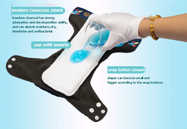 Pañal reutilizable lavable para los primeros meses
