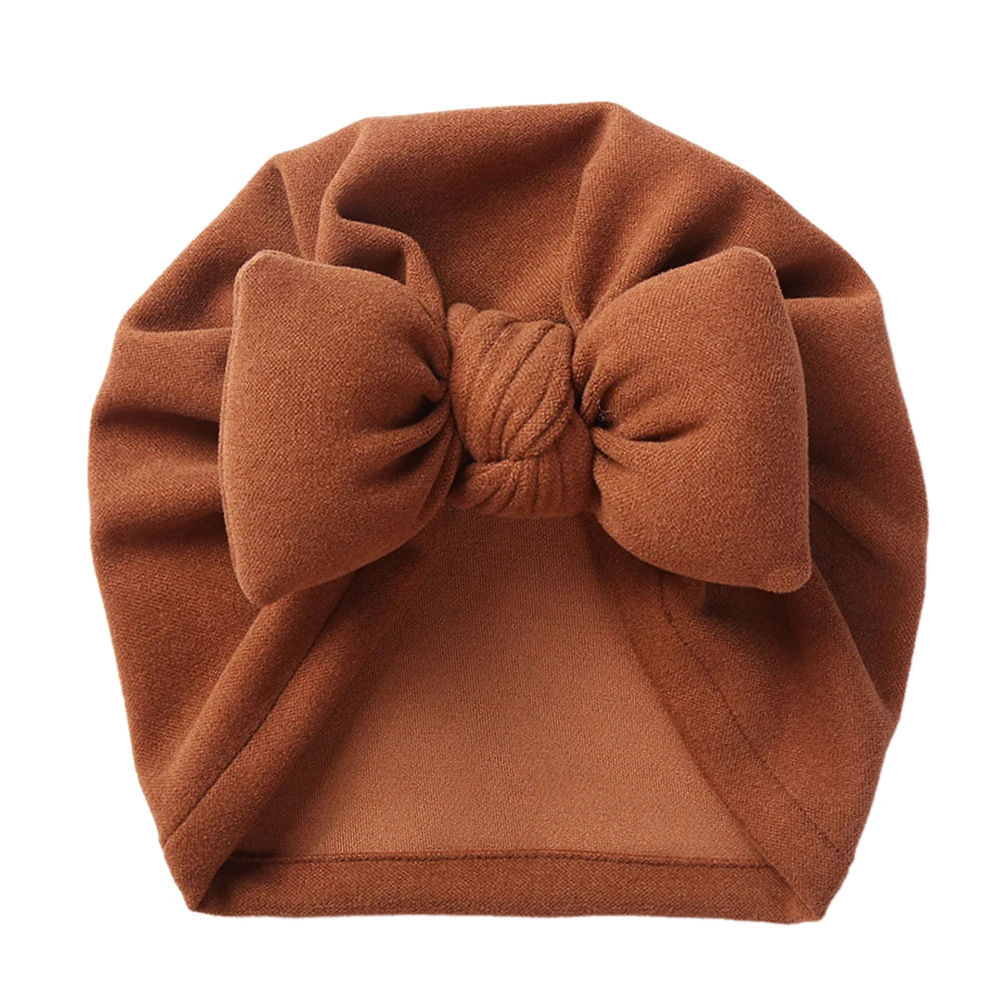 Gorro de cachemira para bebé – Cálido con lazo para otoño e invierno