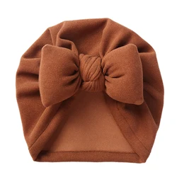 Gorro de cachemira para bebé – Cálido con lazo para otoño e invierno