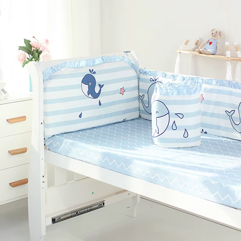 Parachoques de algodón suave para cuna – Protección transpirable - imagen 5
