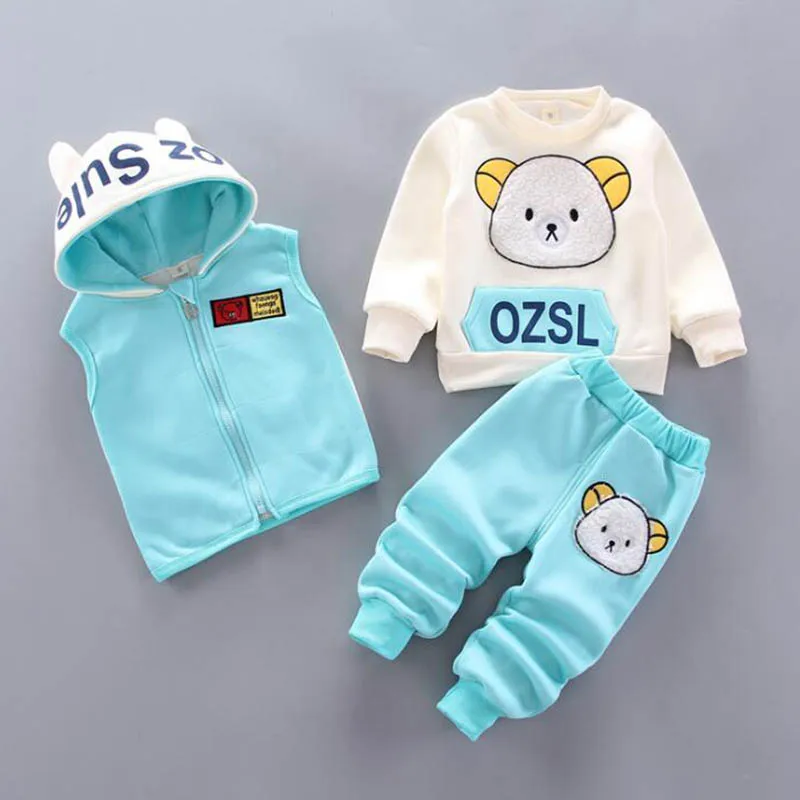 Tricken – Conjunto de abrigo con capucha de lana para bebé y niño - imagen 5