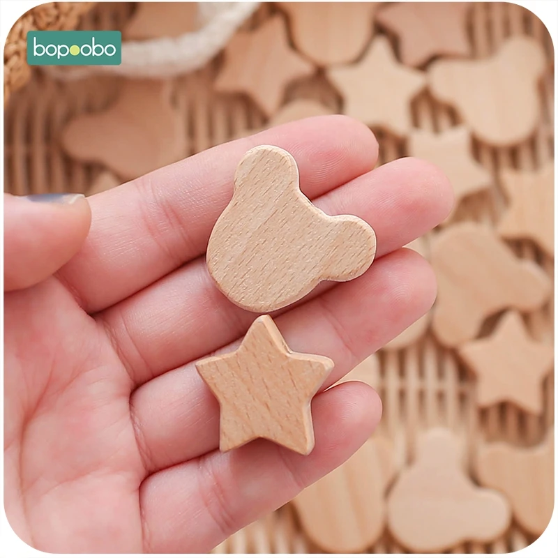 Bopoobo mordedor de madera con cuentas para dentición de bebé - imagen 2