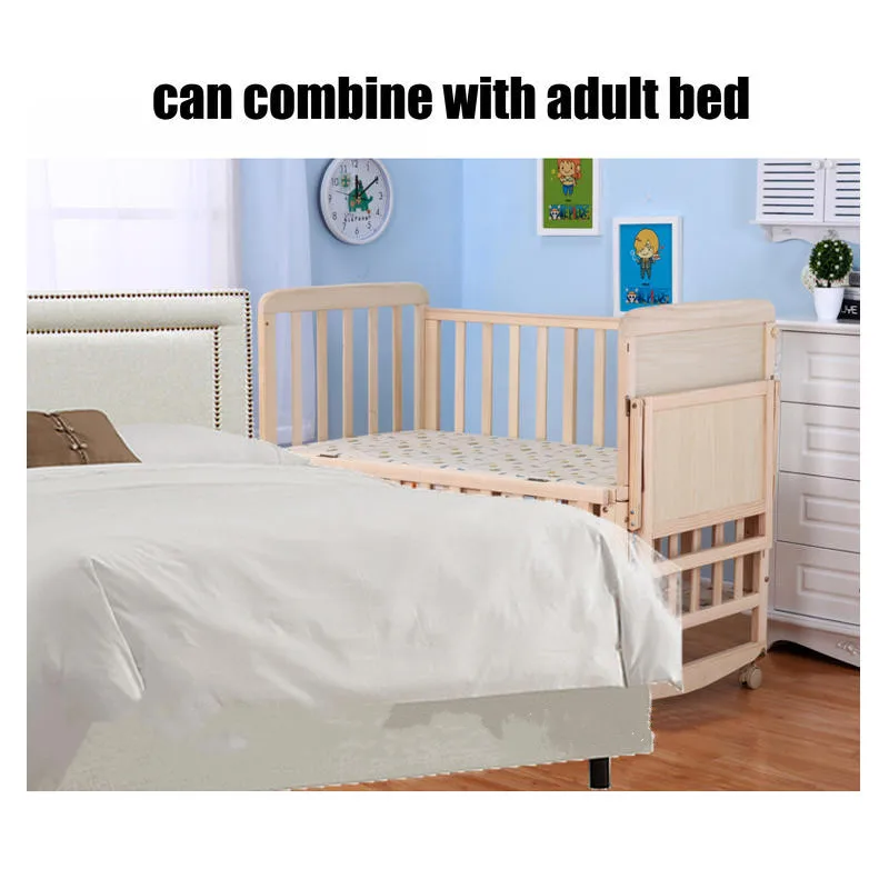 Cuna evolutiva de madera convertible con estante - imagen 3