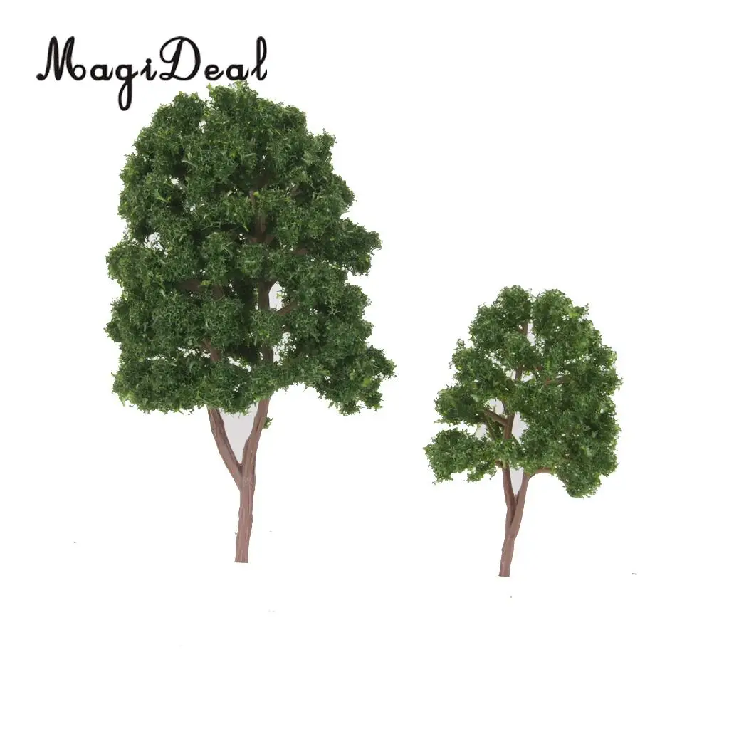 Árboles decorativos para maqueta de tren – Verde oscuro 7,5 cm - imagen 4
