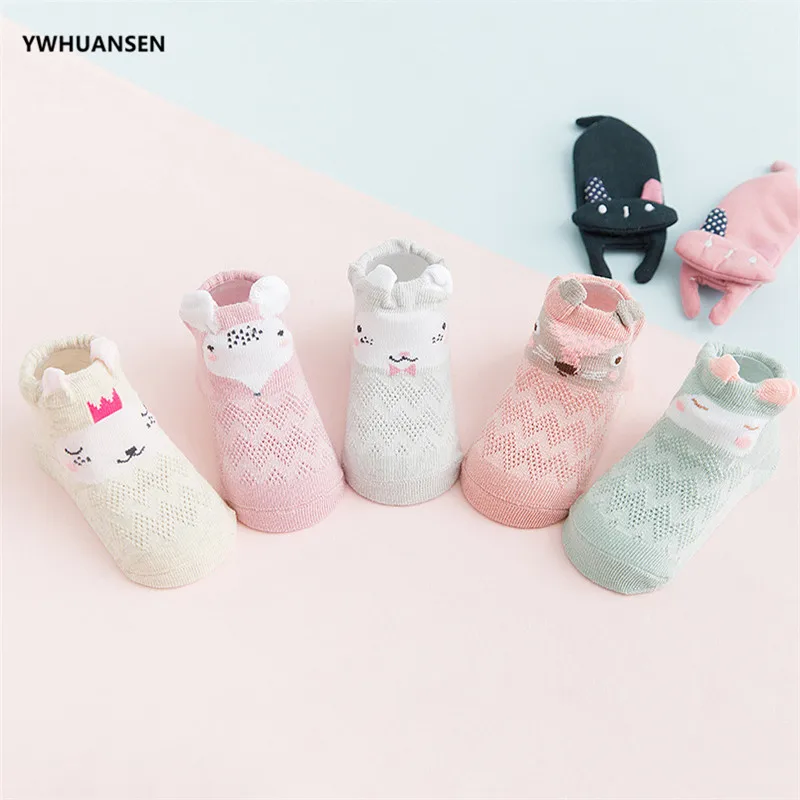 YWHUANSEN Calcetines de algodón finos de verano para recién nacidos - imagen 3