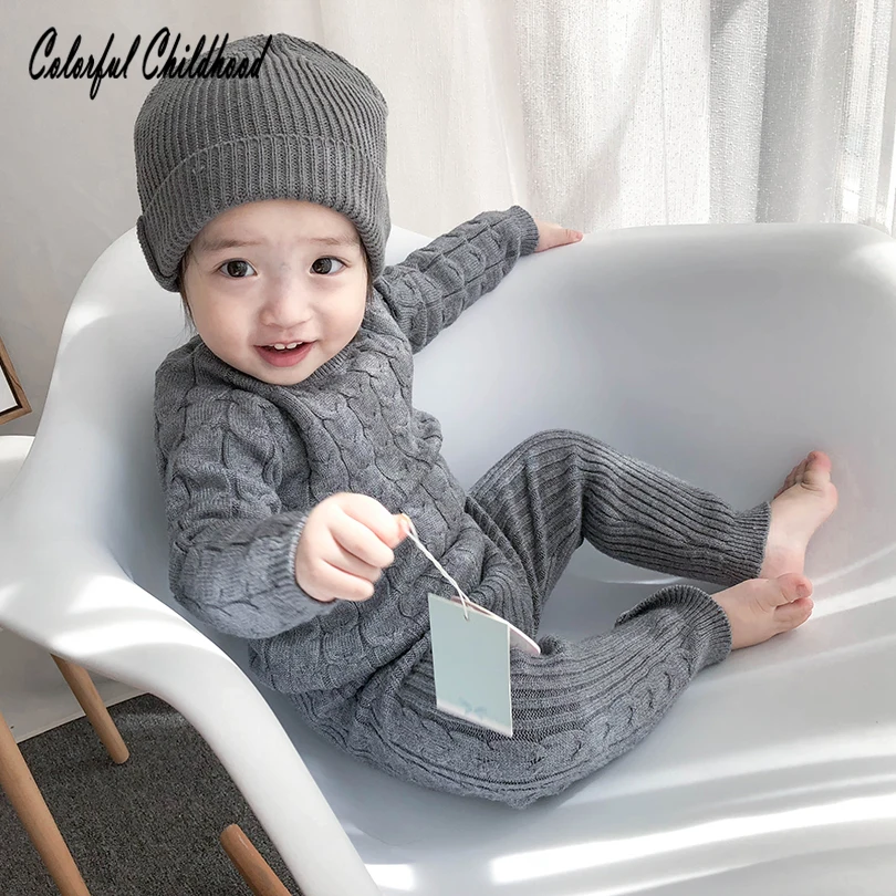 Conjunto bebé de punto otoño-invierno: sudadera y pantalón - imagen 5