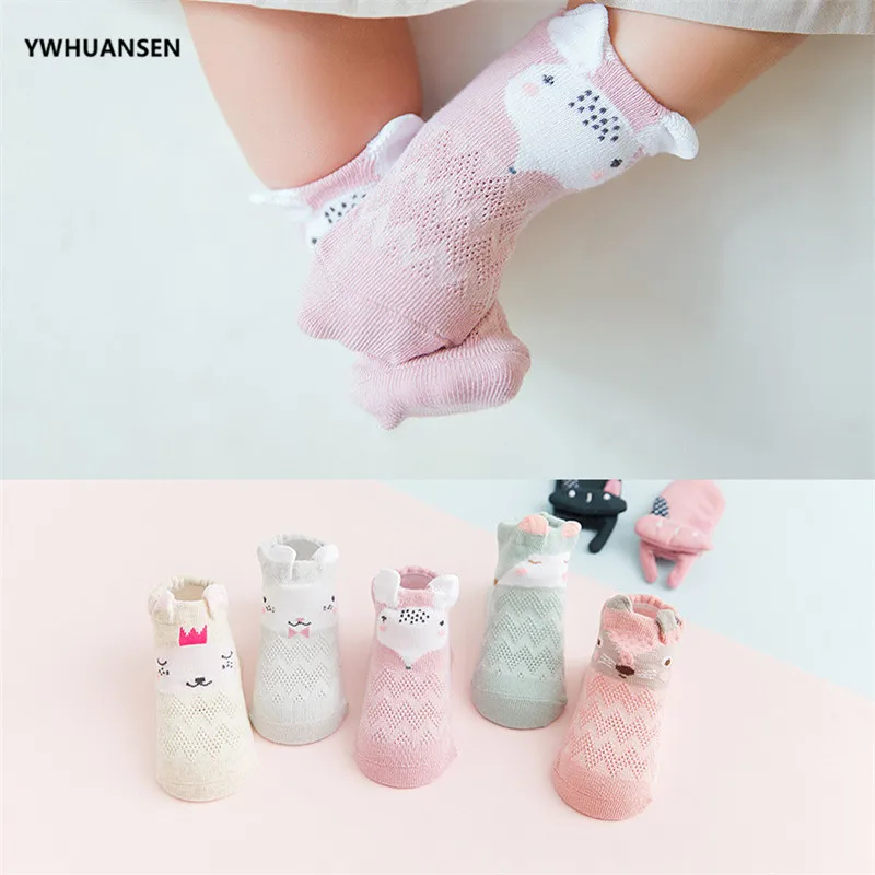 YWHUANSEN Calcetines de algodón finos de verano para recién nacidos - imagen 5