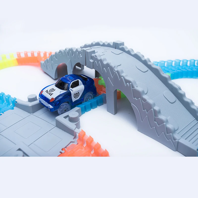 Pista de carreras infantil con coche – Set brillante flexible