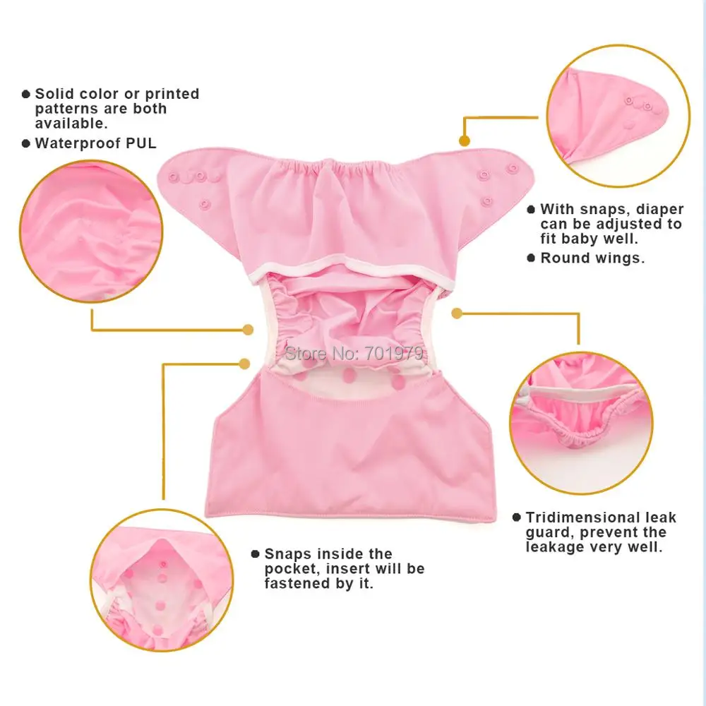 Funda impermeable reutilizable para pañales de tela