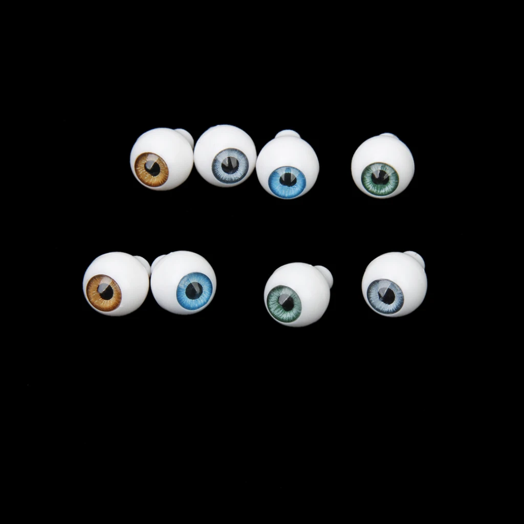 Ojos acrílicos redondos para muñecas – Colores azul verde marrón bronceado - imagen 5