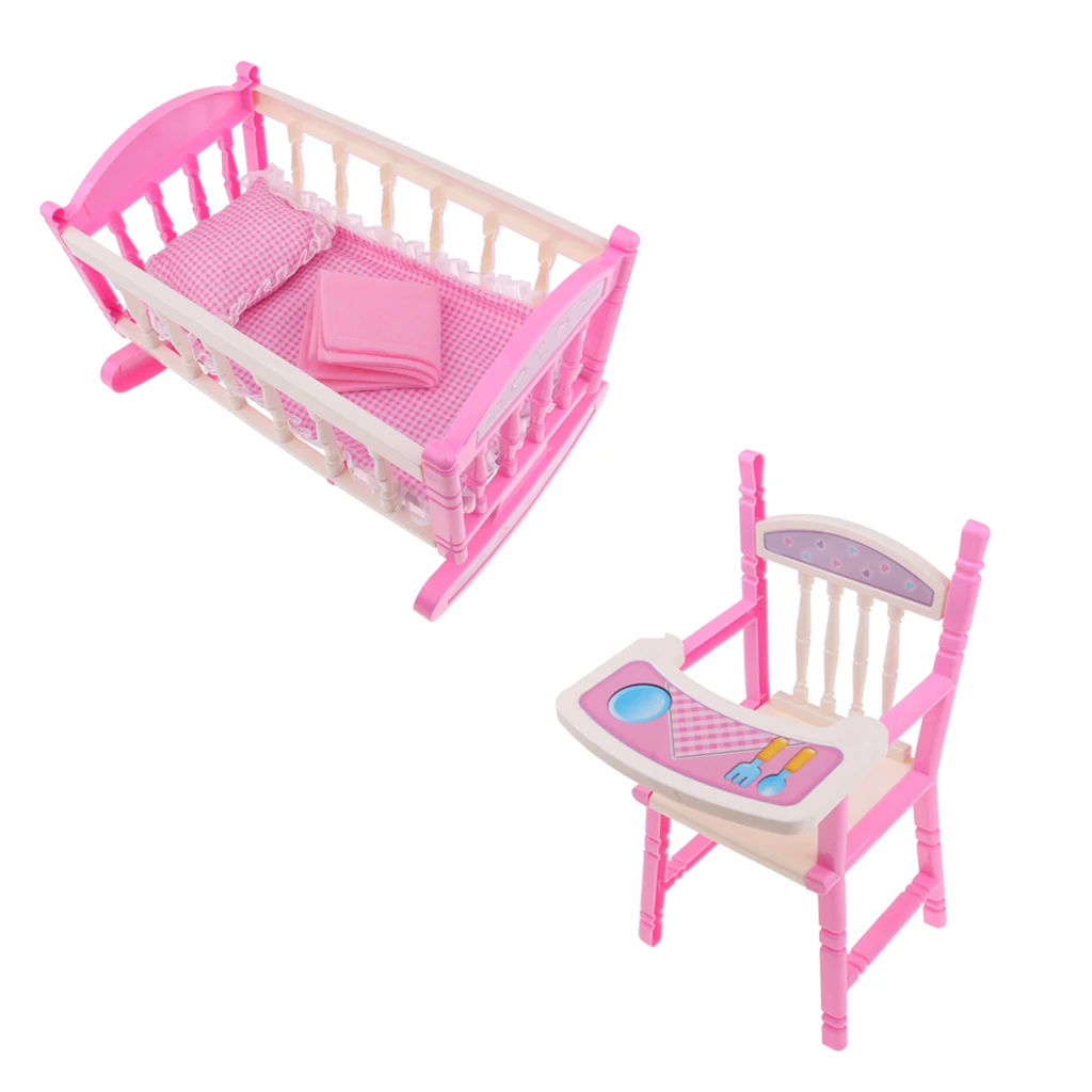 Conjunto de muebles para bebé: cuna, cama y silla alta - imagen 3