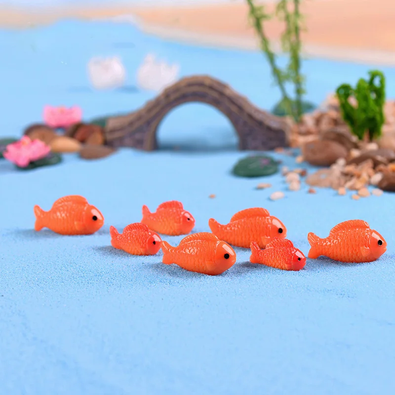 Figuras de peces rojos en resina – Decoración de jardín infantil - imagen 3
