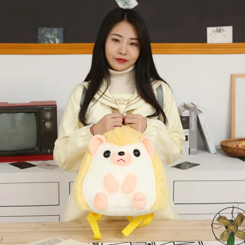 Mochila escolar infantil peluche erizo tierno - imagen 2