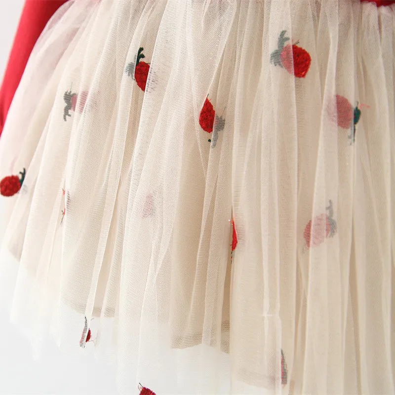 Lawadka vestidos de encaje rojos para bebé – Fiesta primer cumpleaños - imagen 4