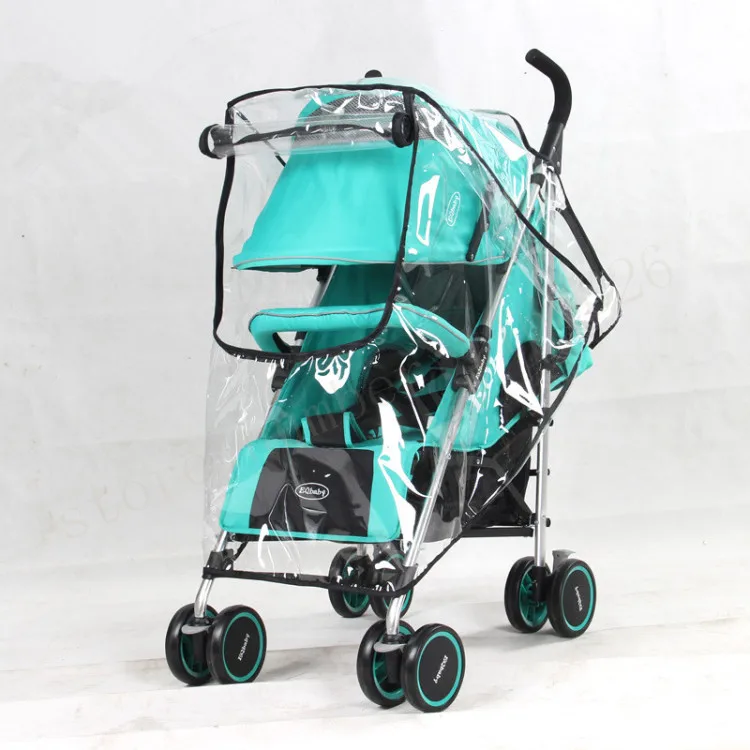 Cubierta de lluvia cochecito PVC con ventanas – protege viento y polvo - imagen 2
