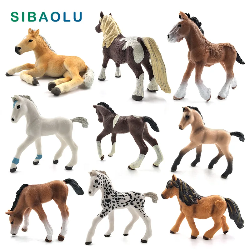 Figura de caballo juguete para decorar jardín de hadas