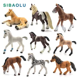 Figura de caballo juguete para decorar jardín de hadas