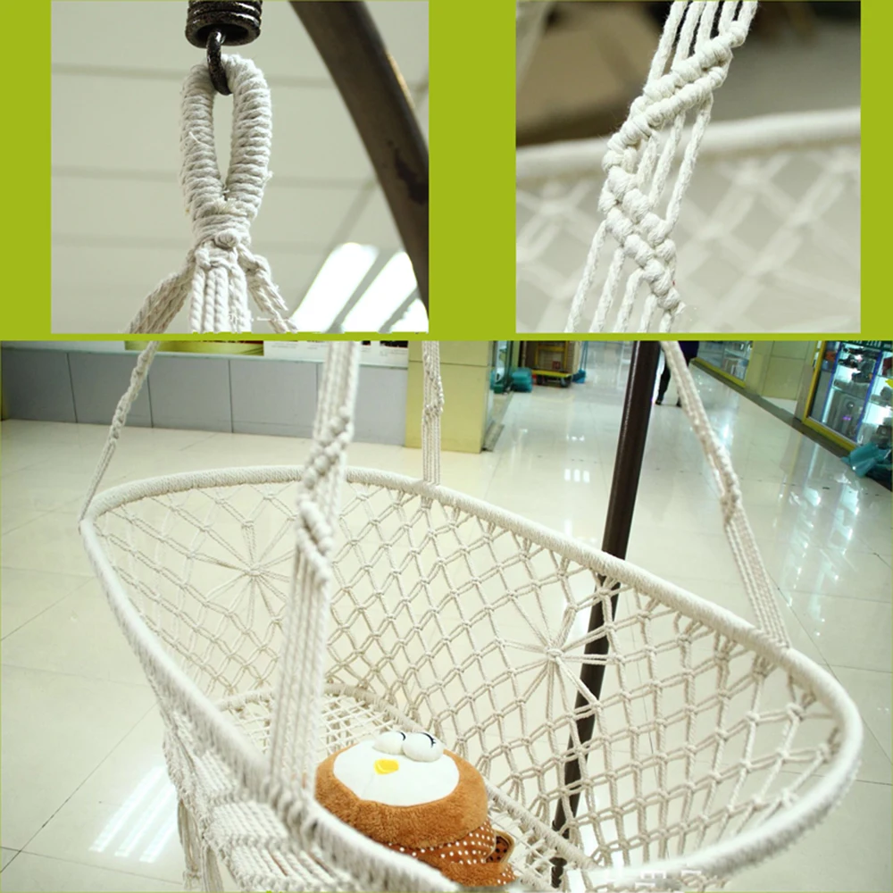 Detalle del tejido de macramé