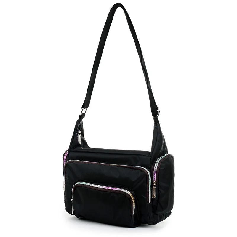 Bolso maternal bandolera de lona con estampado floral - imagen 4