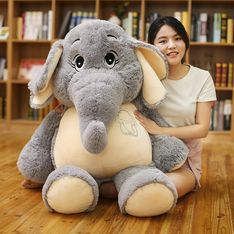 Peluche elefante gigante gris de orejas grandes, regalo infantil - imagen 5
