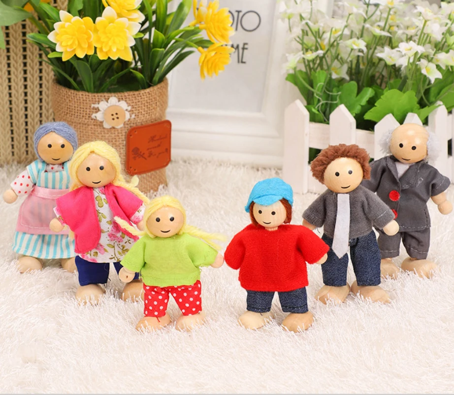 Muñeca de madera articulada – Juguete infantil clásico y educativo - imagen 4