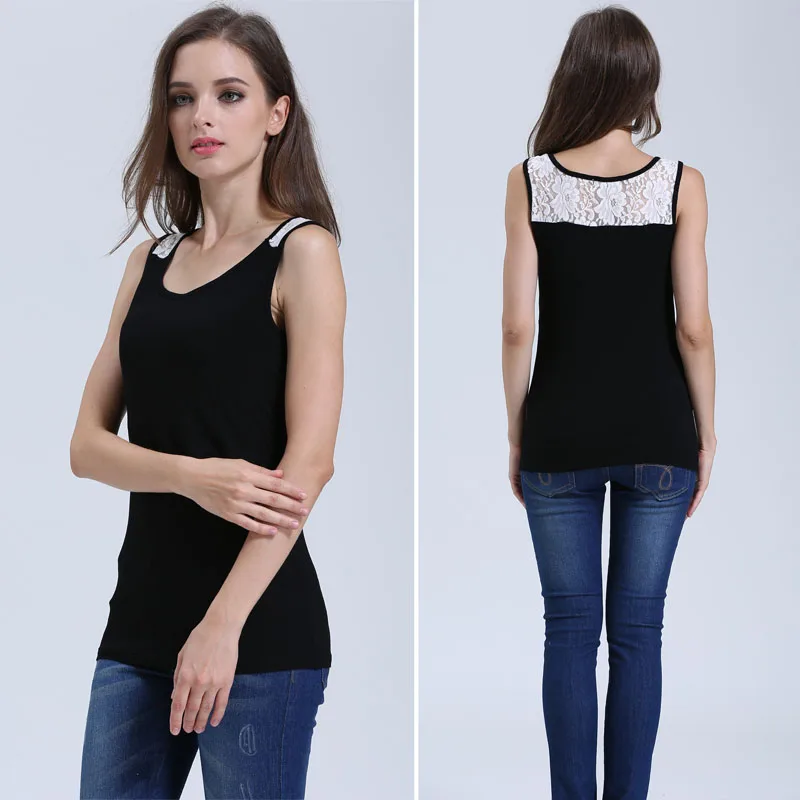 Chaleco de lactancia de encaje – Camiseta sin mangas para embarazadas - imagen 5