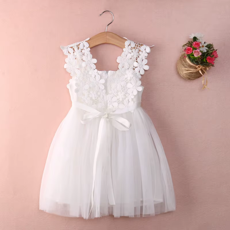 Vestido de fiesta con encaje y tul para niñas – Elegante con flores - imagen 3