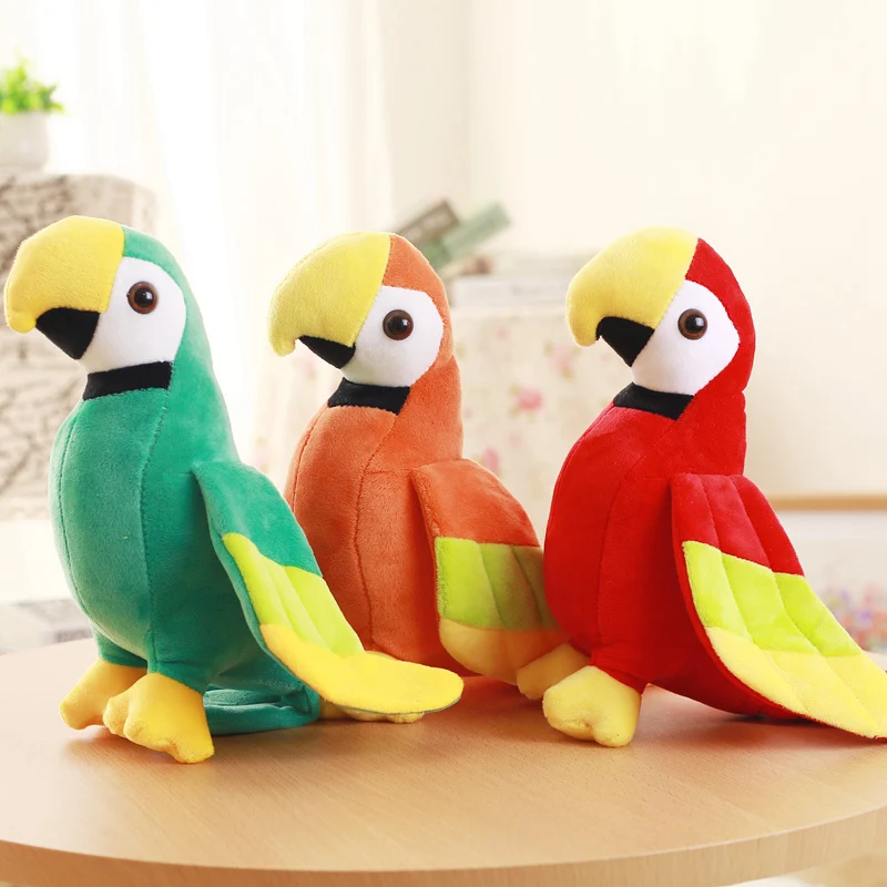 Peluche de guacamayo realista suave para bebé y niños