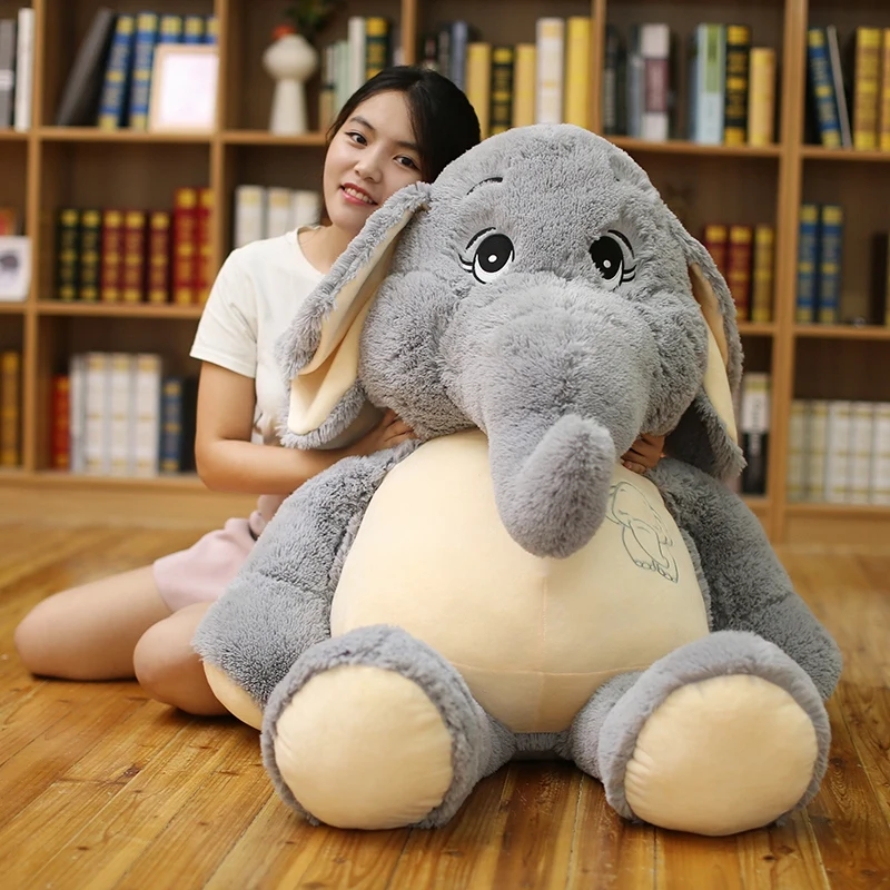 Peluche elefante gigante gris de orejas grandes, regalo infantil - imagen 4